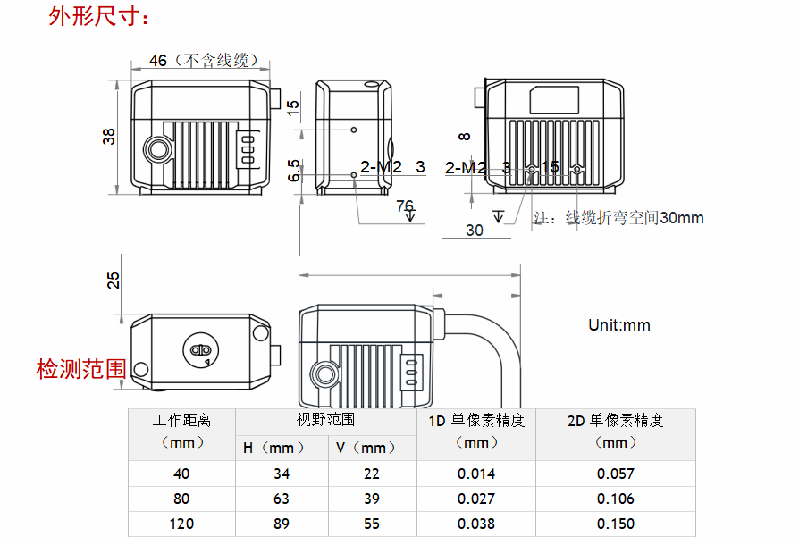 ？礛V-RD716-2智能读码器尺寸图